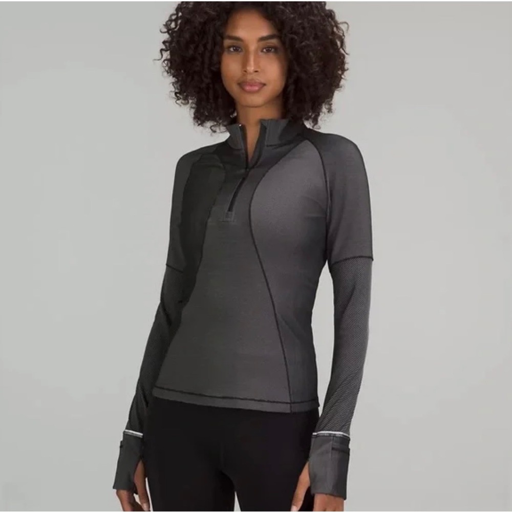 Lululemon Two-Tone Ribbed Running Half Zip Size 6